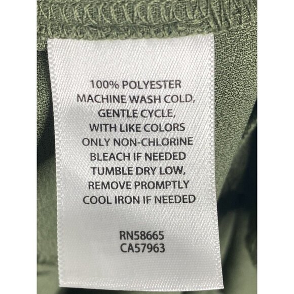 14th & Union Womens Capri Pants Green Pockets Pull On Plus Size 1X - Picture 5 of 8